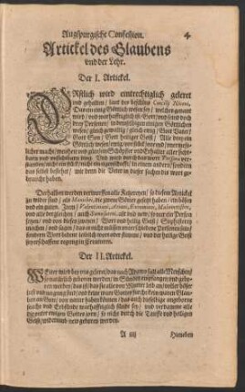 Artickel des Glaubens und der Lehr.