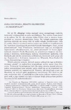 21: Jana Głuszaka "Miasto słoneczne - Humanopolis"