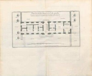 Plan du rez de chaussée de l'aile gauche.