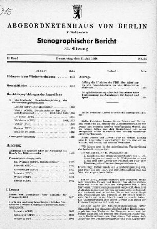 Nr. 34, 11. Juli 1968