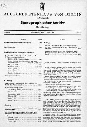 Nr. 34, 11. Juli 1968