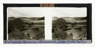 Flussspatgrube Arminius bei Bad Liebenstein. Blick vom zweiten Stollen in die Berge