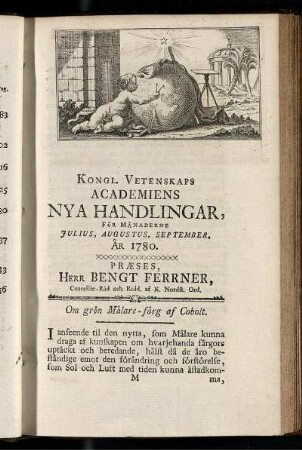 Julius, Augustus, September, År 1780.