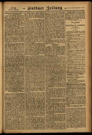 Zweite Ausgabe vom Freitag, den 06. Mai 1921.