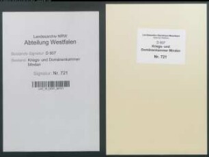 Amt Petershagen - Vogtei Windheim - Bauerschaft Jössen: Unterlagen der Revisionskommission - Band 1