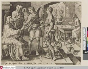 [Tobias and the Angel Taking Leave of Tobit; Tobias und der Engel nehmen Abschied von Tobit]
