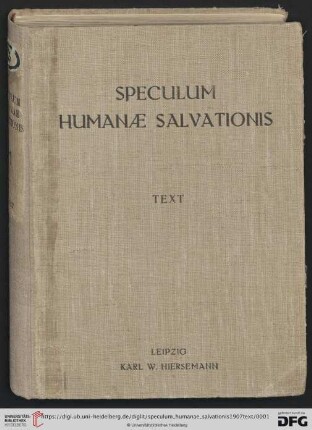 1: Speculum humanae salvationis: Text