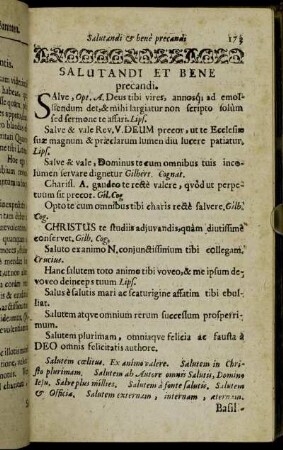 Salutandi Et Bene precandi.