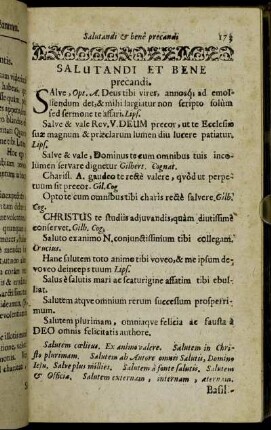 Salutandi Et Bene precandi.