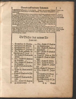 Die Bücher des newen Testaments.