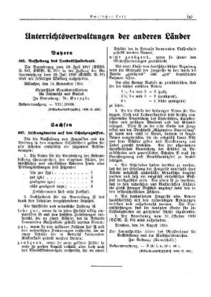 Aufhebug des Landesschulbeirats : [Unterrichtsverwaltungen der anderen Länder] ; [Bayern] ; [Amtliche Erlasse] ; [Amtlicher Teil]