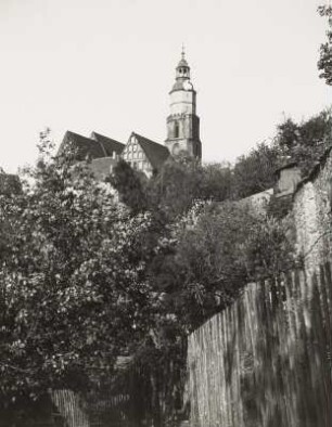 Stadtkirche St. Marien : Kamenz, Stadtkirche St. Marien, Ansicht von Nordosten aus dem Herrental