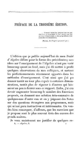 Préface de la troisième édition.