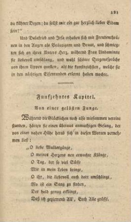 Funfzehntes Kapitel. Von einer gelösten Zunge