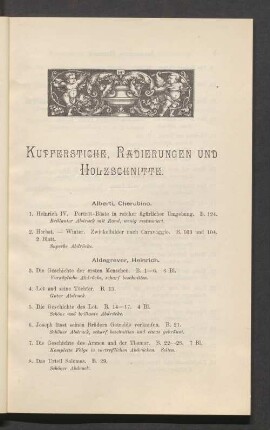 Kupferstiche, Radierungen und Holzschnitte