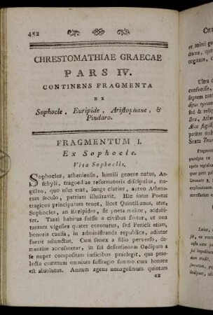 Fragmentum I. Ex Sophocle.