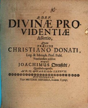 Divinae providentiae assertio