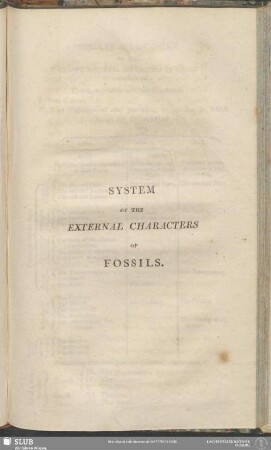 System Of The External Characters Of Fossils