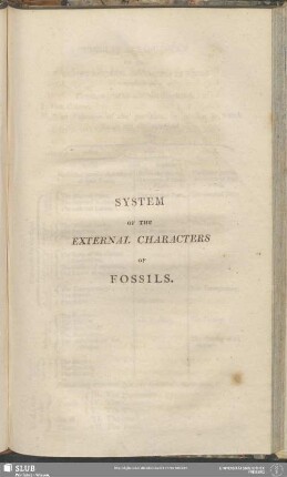 System Of The External Characters Of Fossils