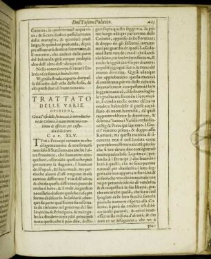 Trattato Delle Varie Opinioni, [...] Cap. XLV.