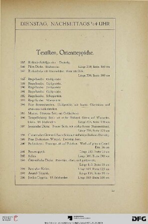 Dienstag, nachmittags ½4 Uhr (Nr. 185-274)