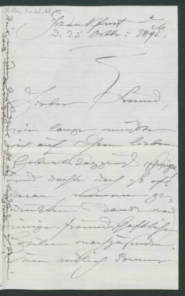 Brief an Martin Levy : 25.10.1895