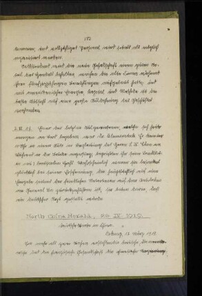 North China Herald, 26. IV. 1919