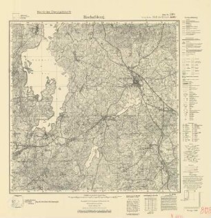2191 (alte Nr.: 808) Bischofsburg, Meßtischblatt (4cm - Karte)