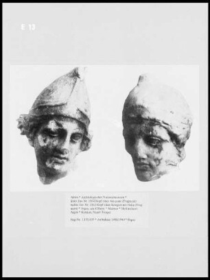 Kopf eines Kriegers mit Helm
