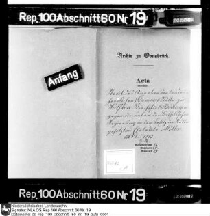 Streit des Anerben des landesherrlichen Sönnekers Stätte zu Wulften im Kirchspiel Badbergen gegen die unter der katholischen Regierung in den Besitz der Stätte gesetzten Eheleute Möller
