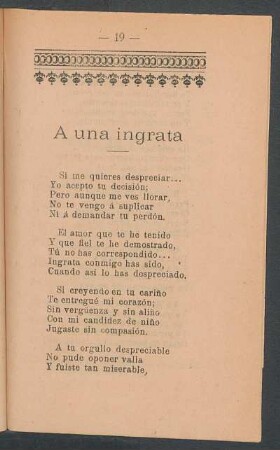 A una ingrata