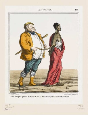 John Bull jure qu’il est attaché...par un lien indissoluble, Blatt 189 der Folge „Actualités“, in: „Le Charivari“, Paris 1868