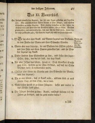 485-506, Das XI. Hauptstück - Das XIV. Hauptstück