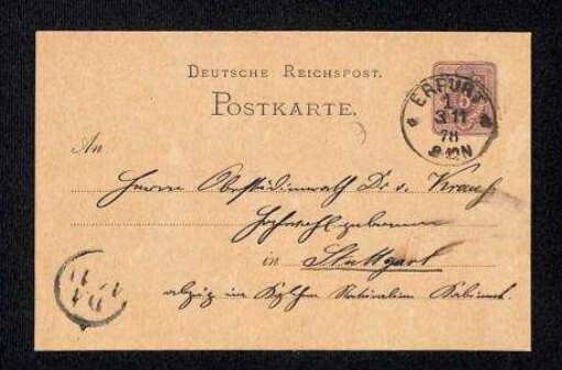 Postkarten an Ferdinand Krauss (Königl. Naturalien Kabinet)