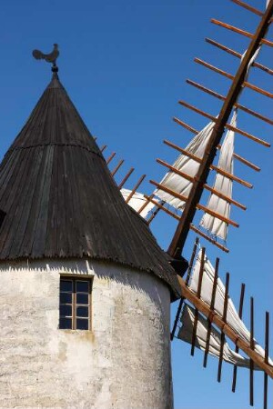 Frankreich. Aquitaine Gironde. Vensac. Historische Windmühle. 18 Jahrhundert