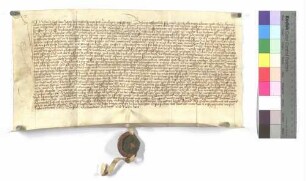 Uolrich Rüff zu Westerhofen bei Lauchheim (Lauchenn) verkauft an die Heiligenpflege zu Röhlingen (Röchlingen) eine Wiese beim Widenhaw um 16 Gulden.