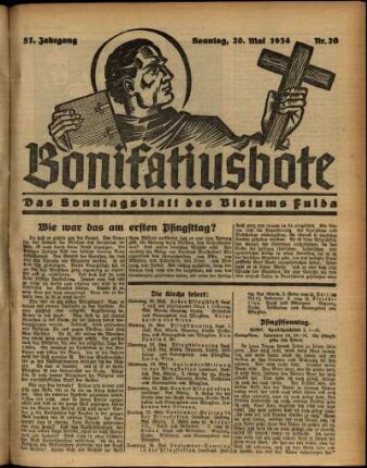 Ausgabe vom Sonntag, den 20. Mai 1934.