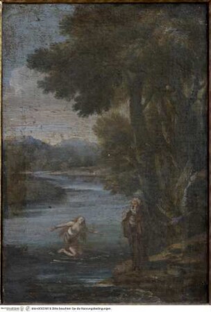 Landschaft mit dem heiligen Bernhard von Siena