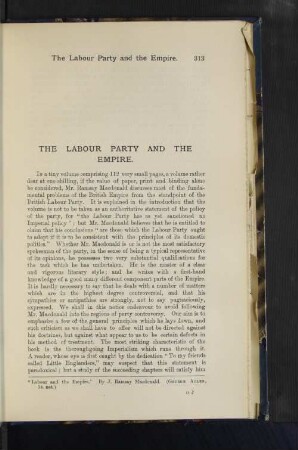 The Labour Party and the Empire