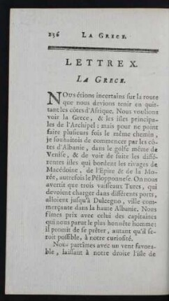 Lettre X. La Grece.