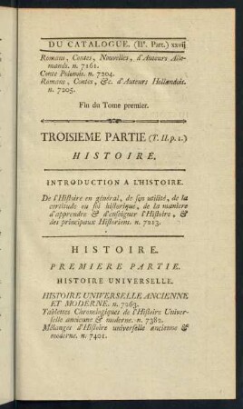 Troisieme Partie.