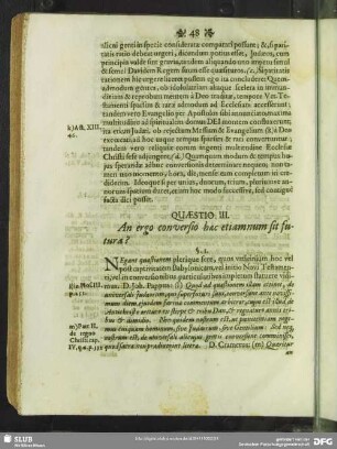 Qaestio III. An ergo conversio haec etiamnum sit futura?
