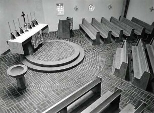Gulbransson, Olaf Andreas; Schliersee; Christuskirche - Innenraum mit Altarbereich