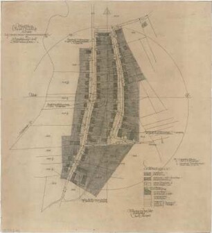Gsaenger, Gustav; Moosburg - Oberes Gereuth (Bayern); Siedlung - Bebauungs- u. Baulinienplan (Lageplan)