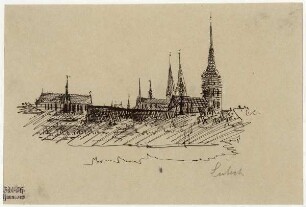Stadtpanorama von Lübeck, Ansicht von Nordosten