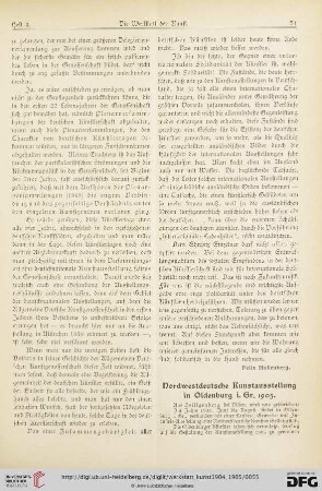 4: Nordwestdeutsche Kunstausstellung in Oldenburg i Gr. 1905