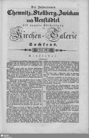 Einsiedel (Beschluß), Heinrichsort, Großen, Stangengrün, Weißenborn : 19. Lieferung