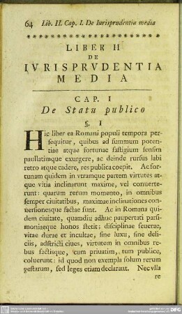 Liber II. De Iurisprudentia Media