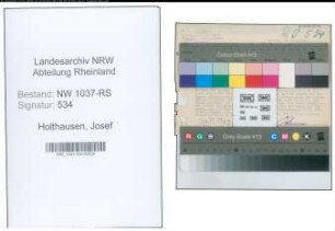 Entnazifizierung Josef Holthausen , geb. 31.03.1899 (Lehrer)