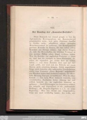 VIII. Der Humbug der „Konsular-Berichte“.